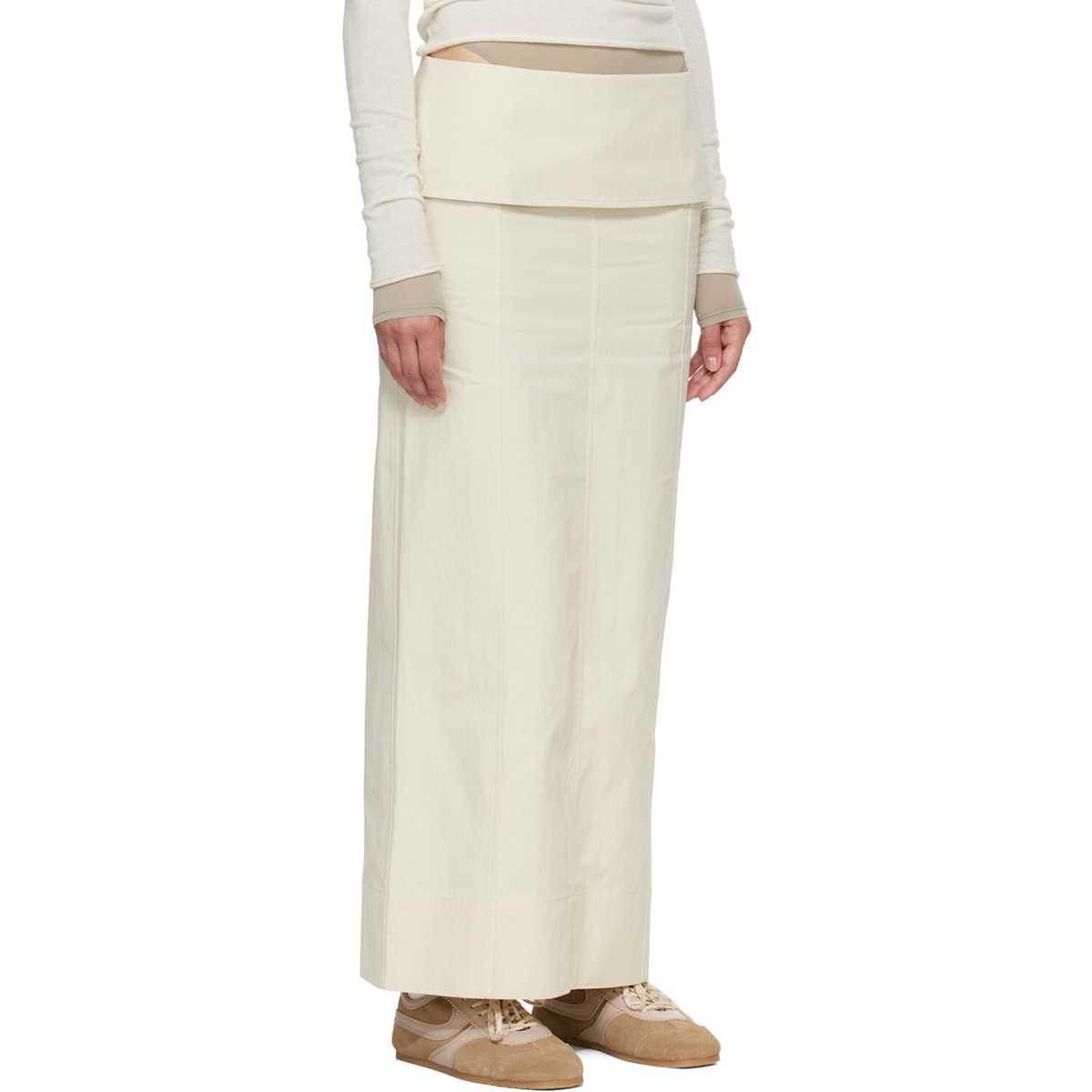 Belle Anna Off-White Helia Maxi Skirt