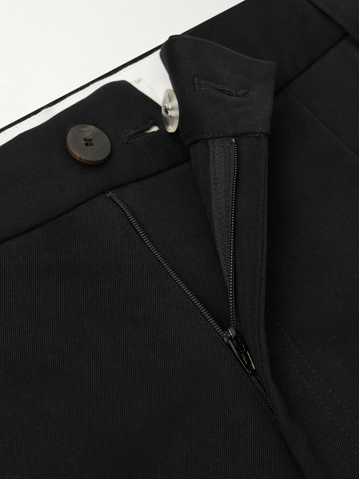 Studio Nicholson - Sorte Wide-Leg Pleated Cotton-Twill Trousers - Black