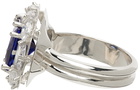 Hatton Labs Silver & Blue Baguette-Cut Ring