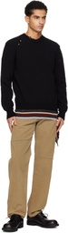 MM6 Maison Margiela Black Cotton Sweater