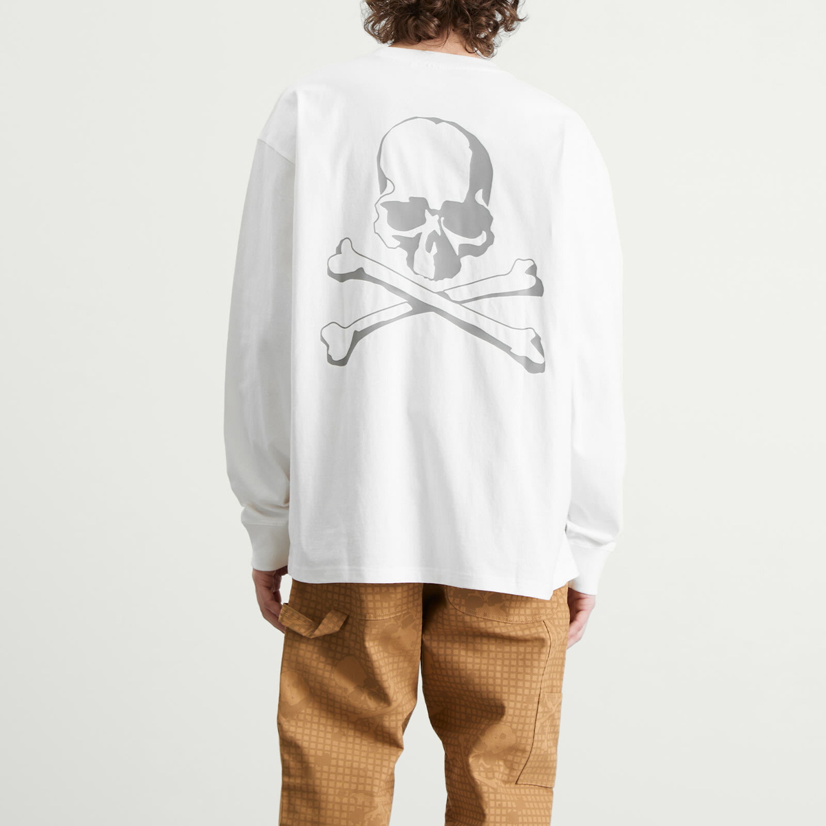 MASTERMIND WORLD Men's x Dickies Logo Long Sleeve T-Shirt in White