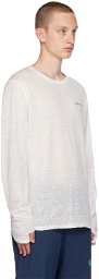 District Vision White Printed Long Sleeve T-Shirt