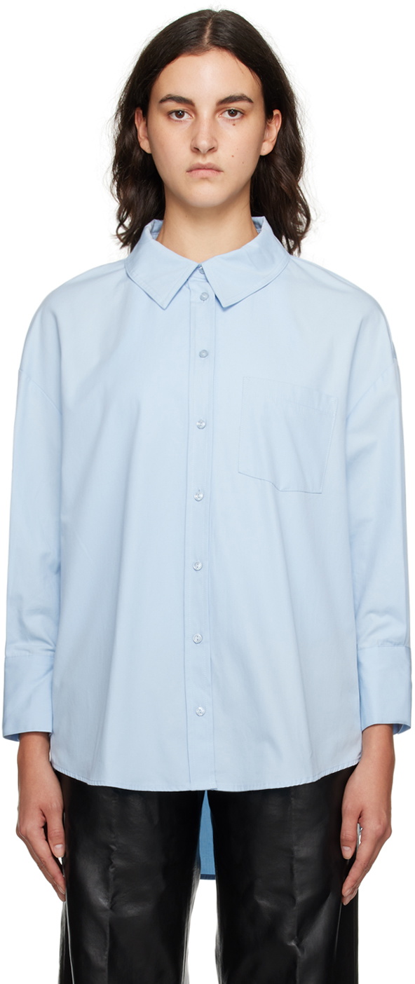 ANINE BING Blue Mika Shirt ANINE BING