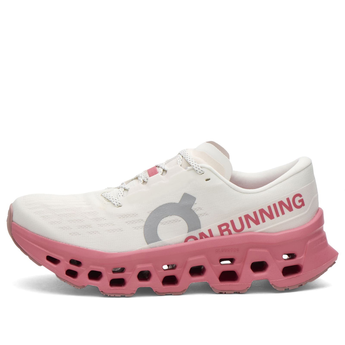 ON Women's Cloudmster 3 Sneaker in Ivory/Camellia