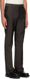System Brown Bootcut Trousers