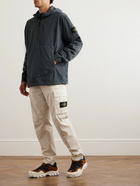 Stone Island - Straight-Leg Logo-Appliquéd Cotton-Blend Twill Cargo Trousers - Neutrals