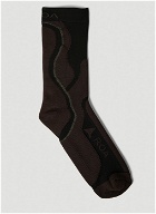 Intarsia Logo Socks in Black