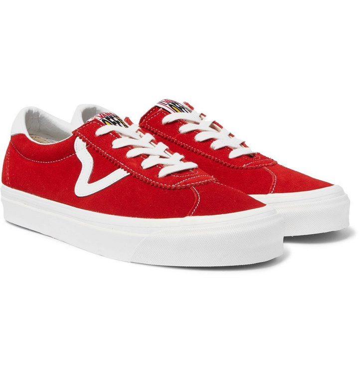 Photo: Vans - UA Style 73 DX Leather-Trimmed Suede Sneakers - Red