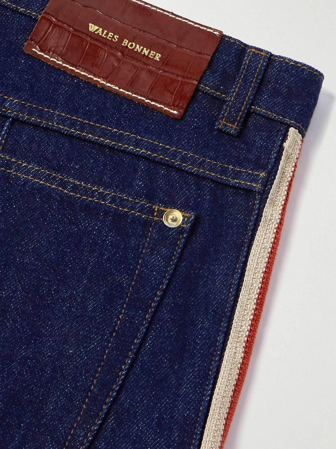 Wales Bonner - Shadow Straight-Leg Striped Crochet-Trimmed Raw