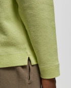 Stone Island Pullover Cotton Nylon Ribbed Fleece Green - Mens - Sweatshirts