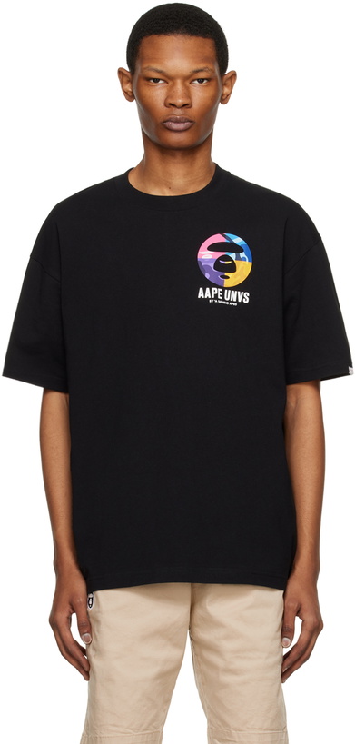 Photo: AAPE by A Bathing Ape Black Moonface T-Shirt