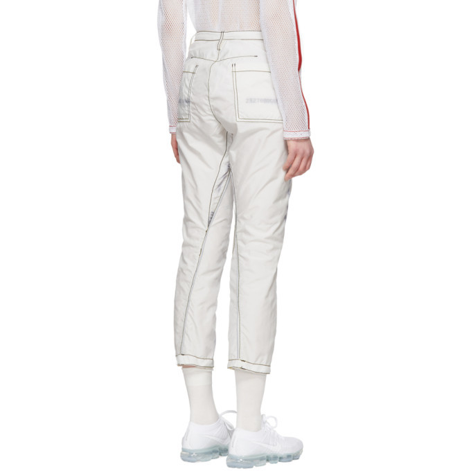 Kanghyuk White and Yellow Readymade Airbag Engineer Trousers