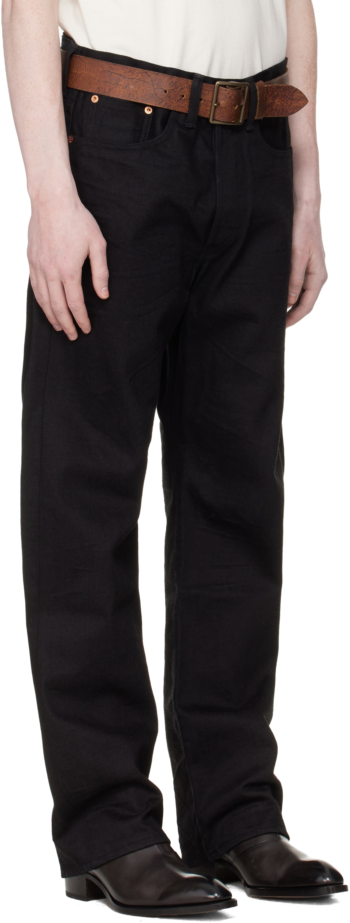 RRL Black Vintage 5-Pocket Selvedge Jeans