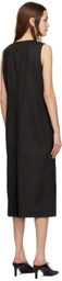 UMBER POSTPAST Black Sleeveless Midi Dress