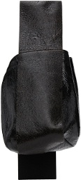 Acne Studios Black Patent Bucket Bag