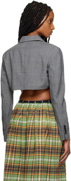 R13 Gray Front Tie Blazer