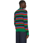 AMI Alexandre Mattiussi Multicolor Striped Crewneck Sweater