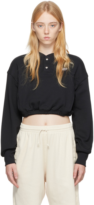 Photo: Reebok Classics Black Cropped Sweatshirt