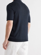 Barena - Ribbed Linen and Cotton-Blend Polo Shirt - Blue