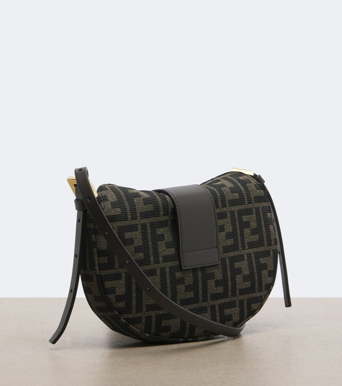 Fendi Croissant FF Zucca shoulder bag