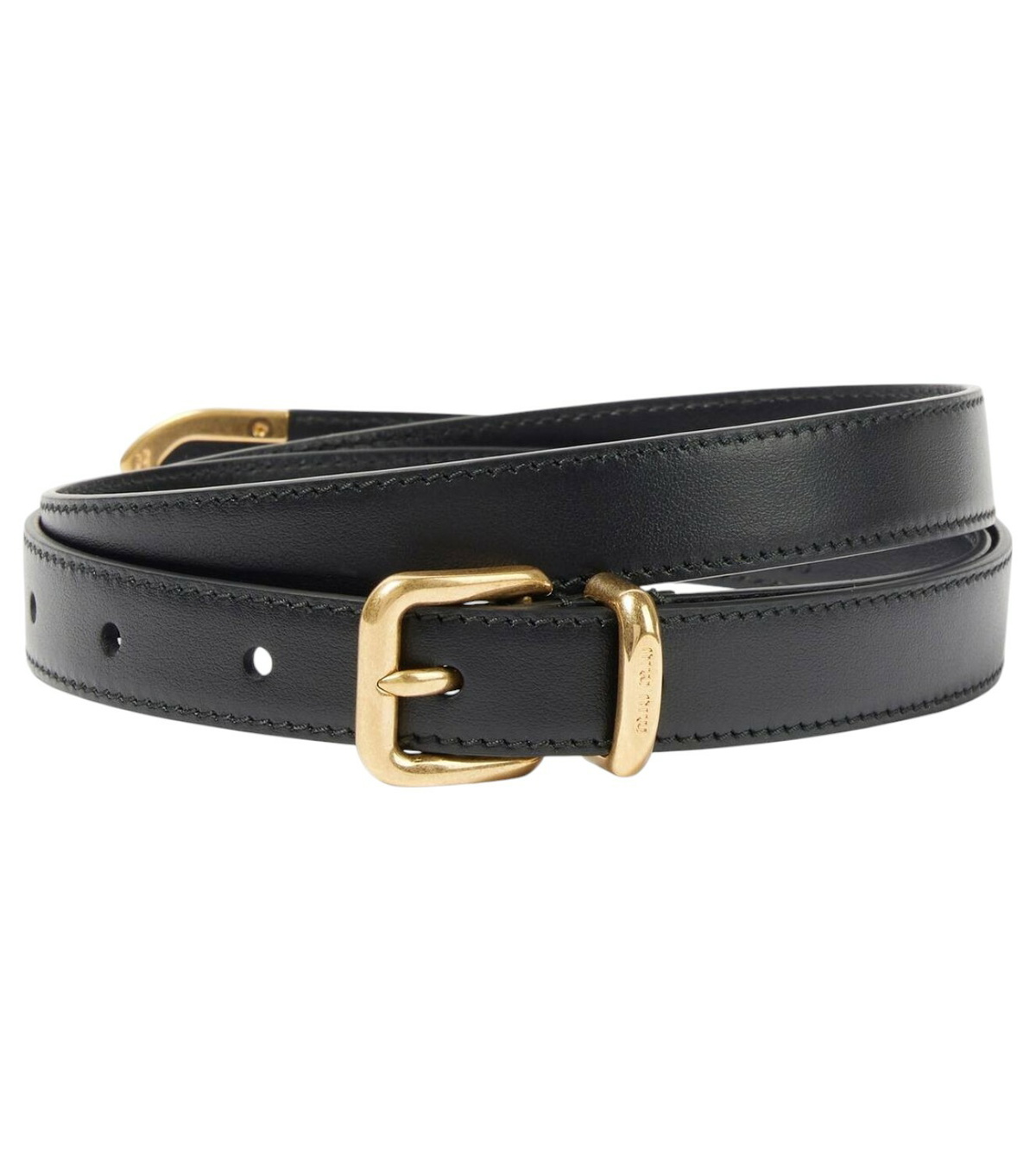 【関税&送料込】Miu Miu Black Leather Belt Miu Miu Leather belt for Women - Black in UAE | Level Shoes