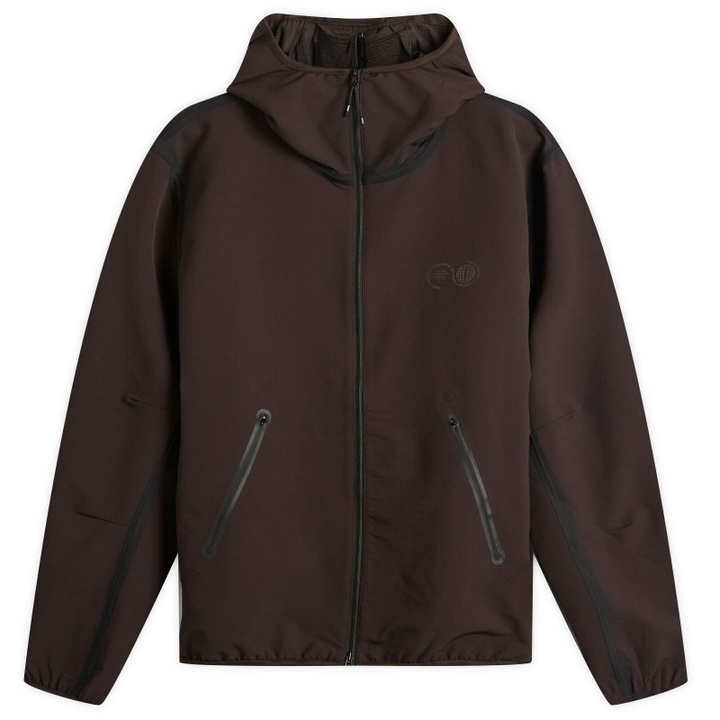 Photo: Purple Mountain Observatory Men's Adv Soft Shell Balaclava Jacket in Chocolate