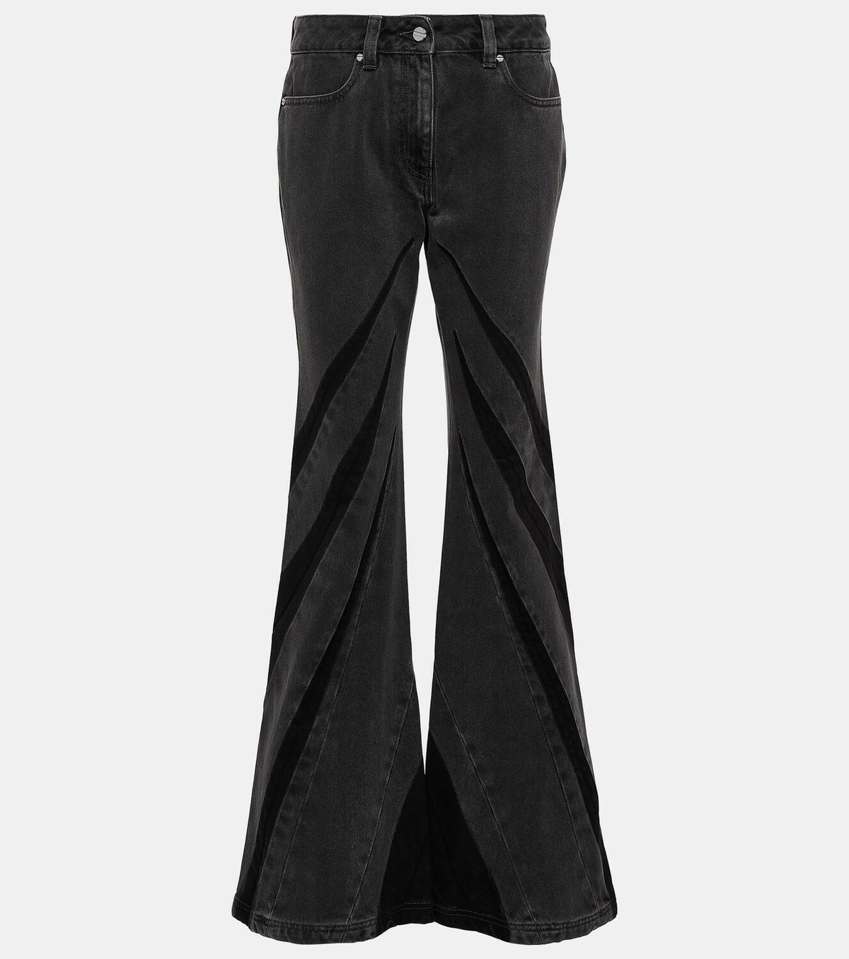 Dion Lee Darted mid-rise flared jeans