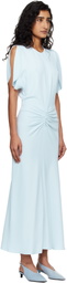 Victoria Beckham Blue Bela Midi Dress