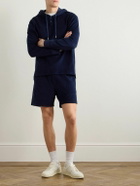 Ralph Lauren Purple label - Riviera Cotton and Modal-Blend Terry Half-Placket Hoodie - Blue
