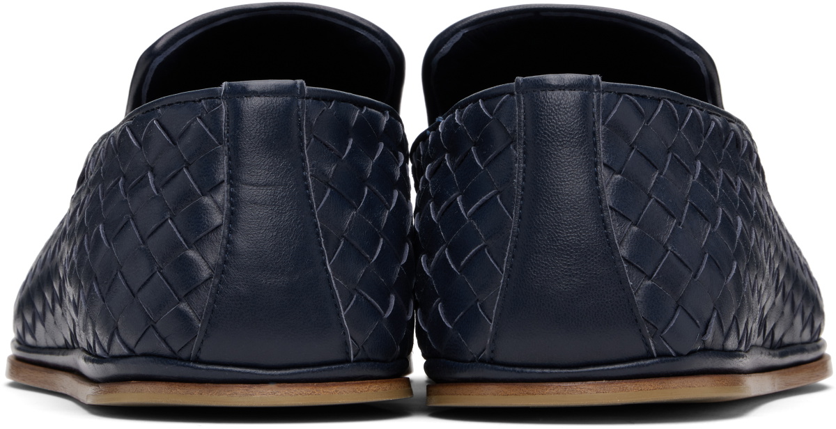 Bottega Veneta Navy Sunday Slippers