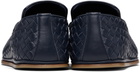 Bottega Veneta Navy Sunday Slippers
