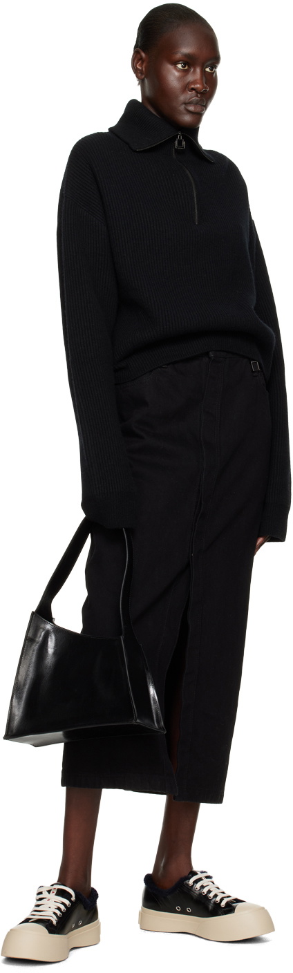 Wooyoungmi Black Half-Zip Sweater