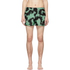 Givenchy Black and Green Printed Swim Shorts