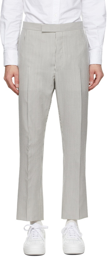 Photo: Thom Browne Grey Backstrap Trousers