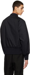 Jil Sander Navy Zip Bomber Jacket