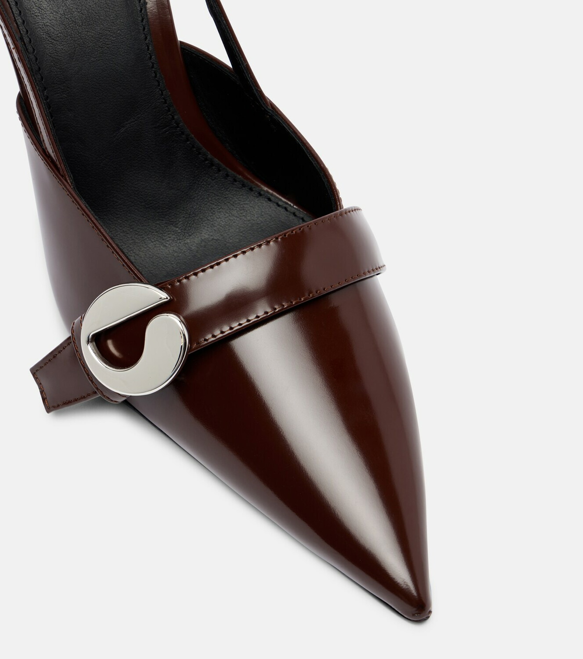 Coperni Belt Stiletto leather slingback pumps