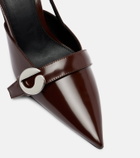 Coperni Belt Stiletto leather slingback pumps