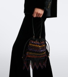 Etro Kalispera Small beaded fringed shoulder bag