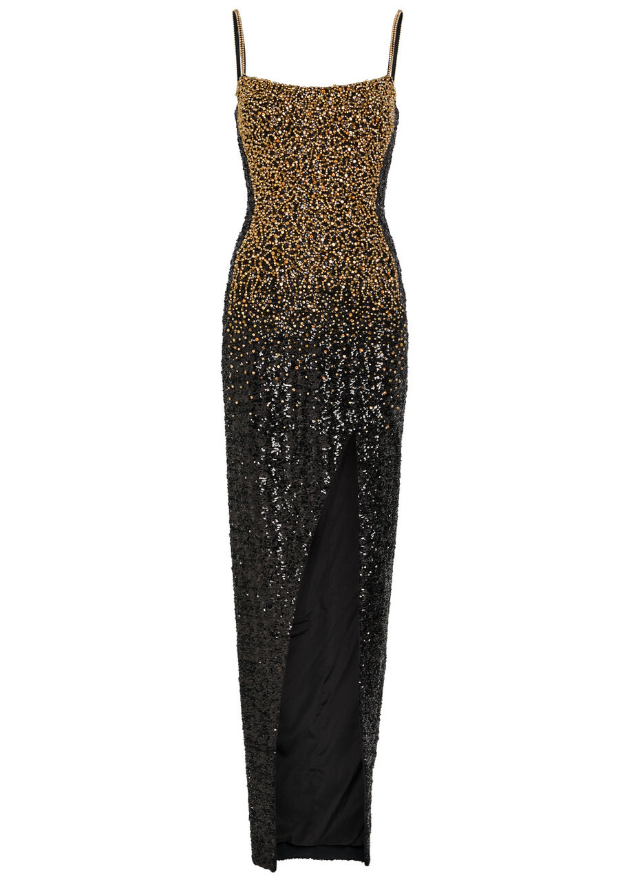Balmain Embellished Gown Black
