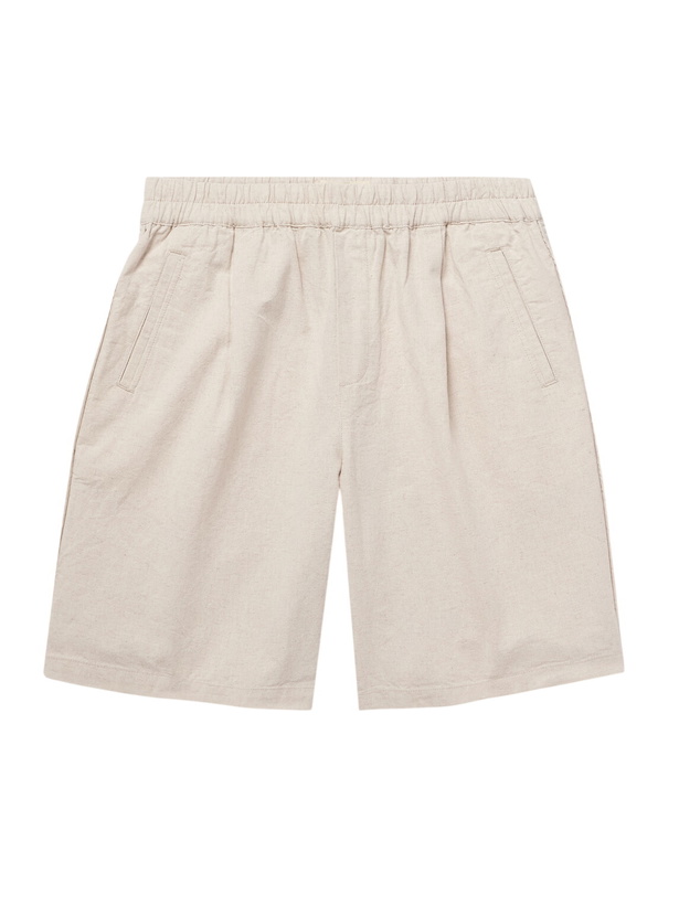 Photo: Folk - Assembly Linen and Cotton-Blend Shorts - Neutrals