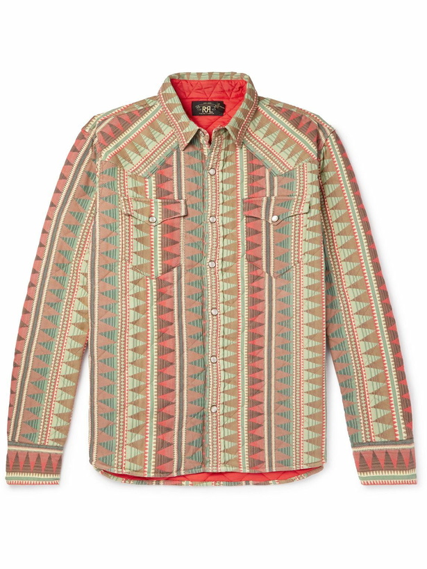 Photo: RRL - Quilted Padded Cotton-Jacquard Shirt - Multi