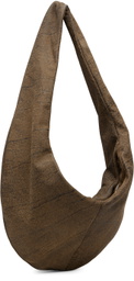 Gabriela Coll Garments Brown No.250 Crossed Leather Bag