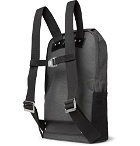 Brooks England - Dalston Leather-Trimmed Canvas Backpack - Gray