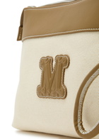 Max Mara Frisia Logo-appliquéd Canvas Clutch - Camel - One Size