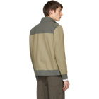 Harris Wharf London Beige Harrington Bomber Jacket