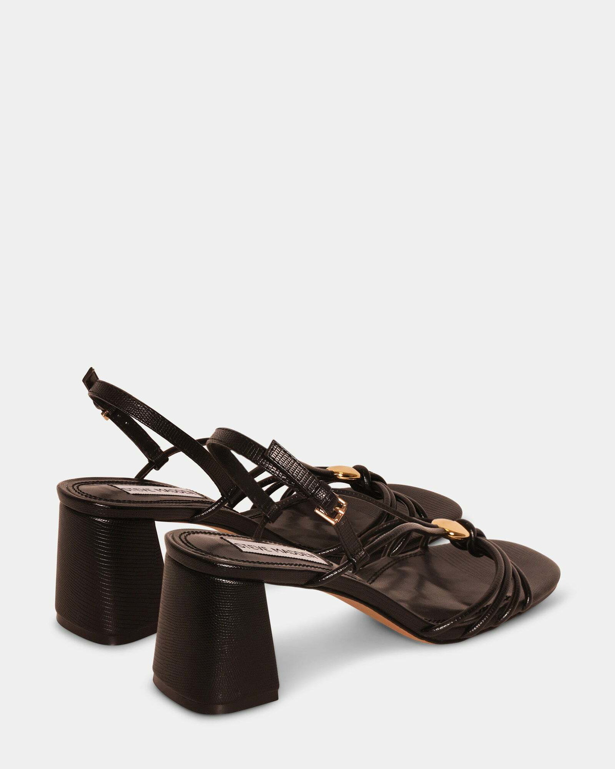 Steve Madden Powerful Heels in Black Exotic