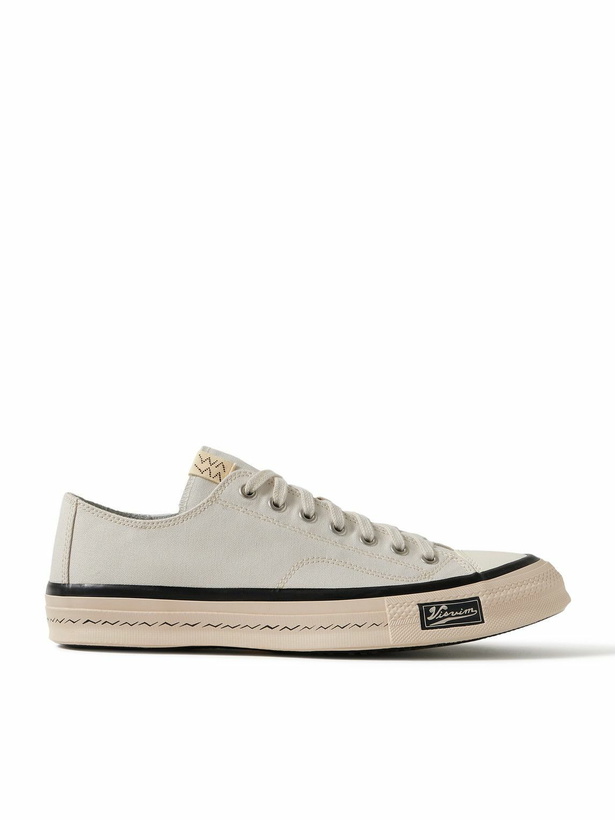 Photo: Visvim - Skagway Lo Leather-Trimmed Canvas Sneakers - Neutrals
