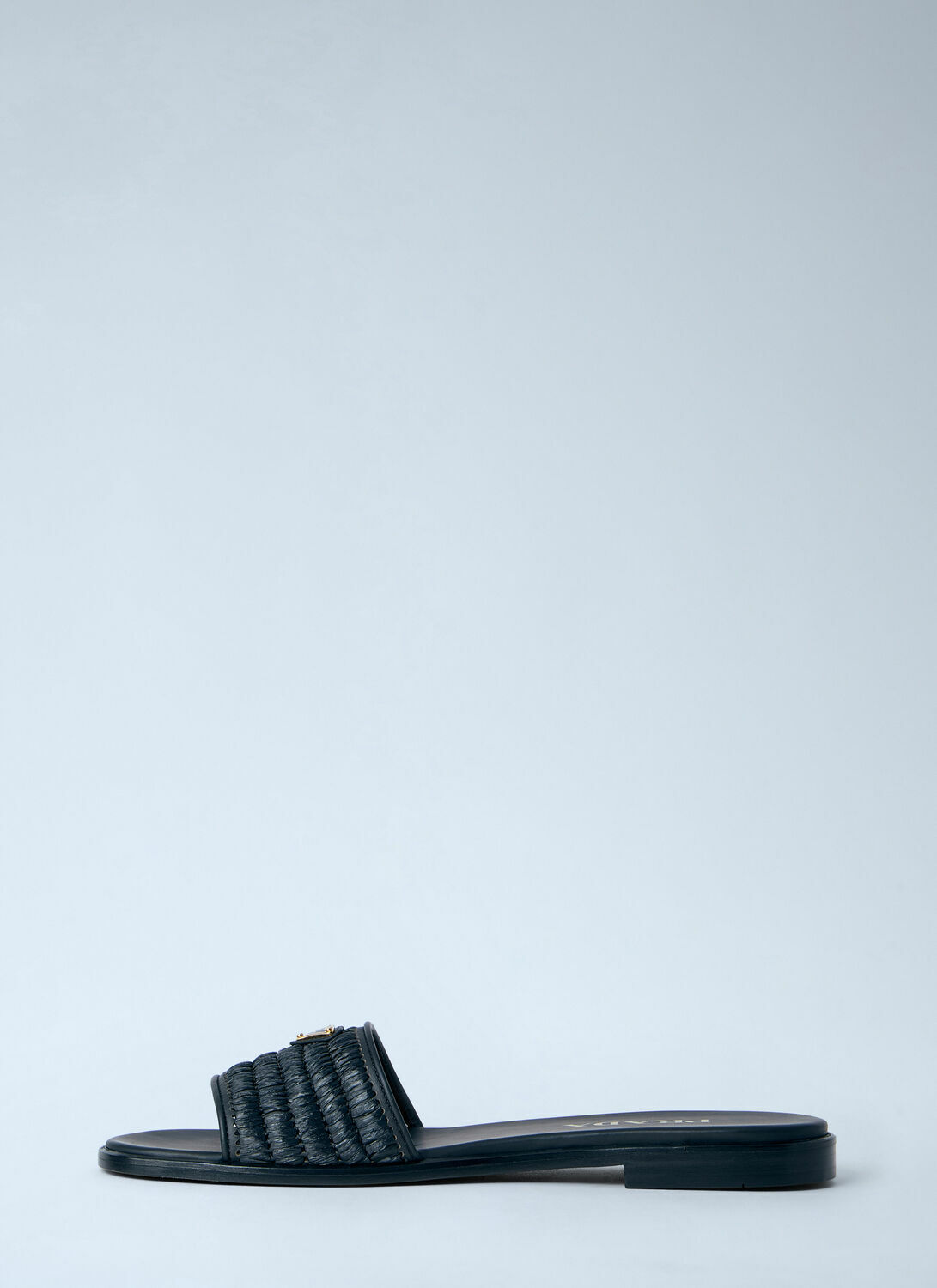 Prada Leather Slides With Crochet Details