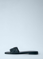 Prada Leather Slides With Crochet Details