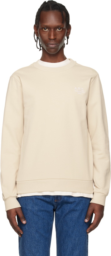 Photo: A.P.C. Beige Standard 'Rue Madame' Sweatshirt